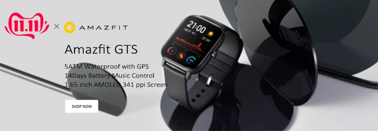 Глобальная версия Amazfit GTS Смарт-часы 1,65 дюймов AMOLED 341 ppi экран 5 АТМ 14 дней батарея gps управление музыкой