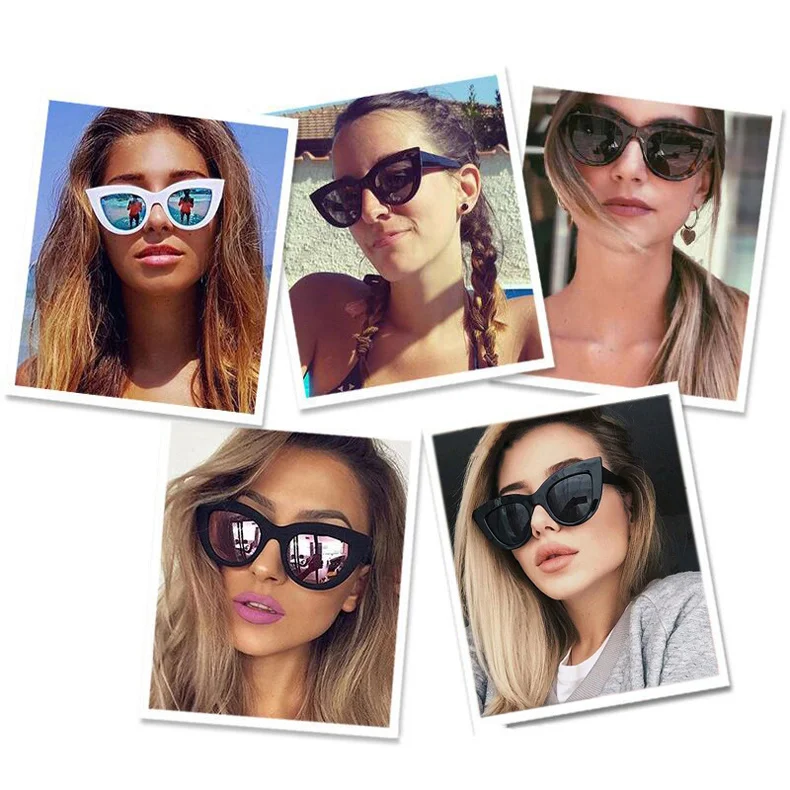 womens ray bans Cat Eye Fashion Sunglasses Women Vintage Luxury Brand Designer Black Glasses Sun Glasses For female UV400 Eyewear Shades oversized sunglasses