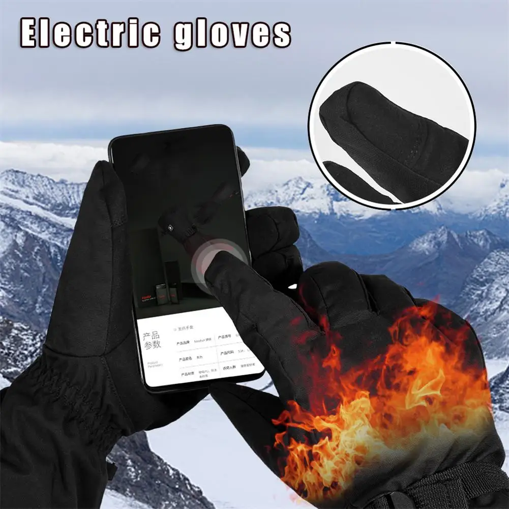 

Electric Heated Gloves Warm Heating Gloves Touch Screen For Cycling Skiing Men Women 5V 3000mAh