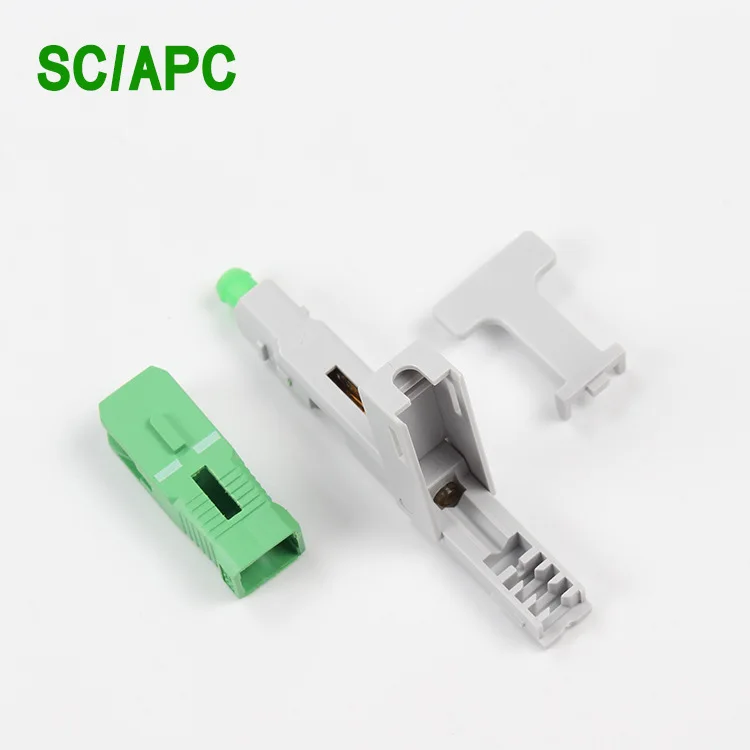 100 pcs SC APC UPC Fast Connector Snap type SC adapter FTTH Flat Fast Quick field 5