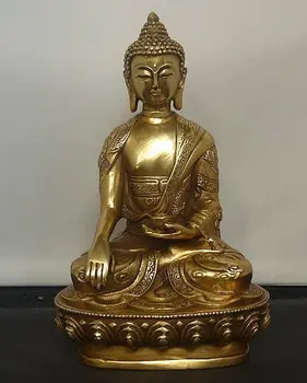 

Tibet Tibetan Buddhis shakyamuni bronze buddha statue