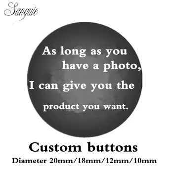 

100pcs custom new glass snap button send your pictures to custom charm for snap 12/18/20mm glass snap buttons jewelry wholesale
