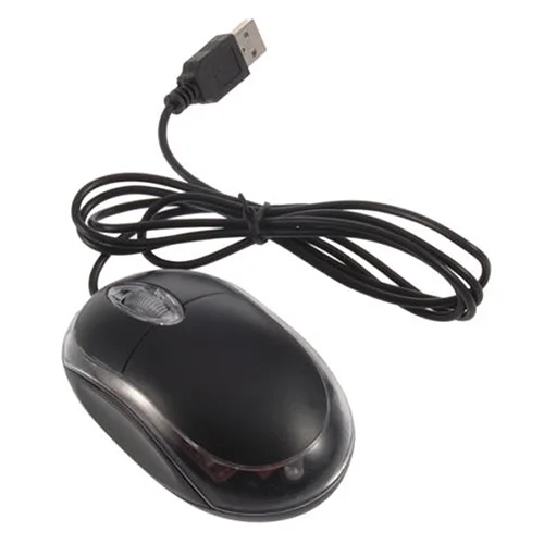3D USB Черный проводной оптический светильник колесо прокрутки мыши мышь для