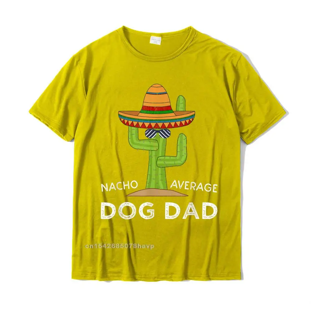 Student Retro Cool Tops Shirts Round Collar Summer Autumn Pure Cotton Top T-shirts Design Short Sleeve Unique Tshirts Dog Pet Owner Humor Gifts Meme Quote Saying Funny Dog Dad T-Shirt__2108. yellow