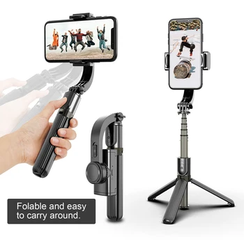 

Gosear Foldable Handheld Selfie Stick Tripod Gimbal Phone Holder with Bluetooth for Taking Photos Live Streaming Recording