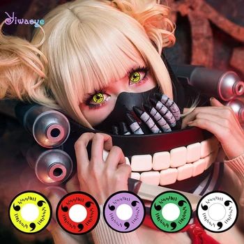 

1Pair/2Pcs Naruto Cosplay Write Chakra Contact Lens Color Three Hook Jade Pupil For Eyes Halloween DIY Wear Cosmetic Makeup