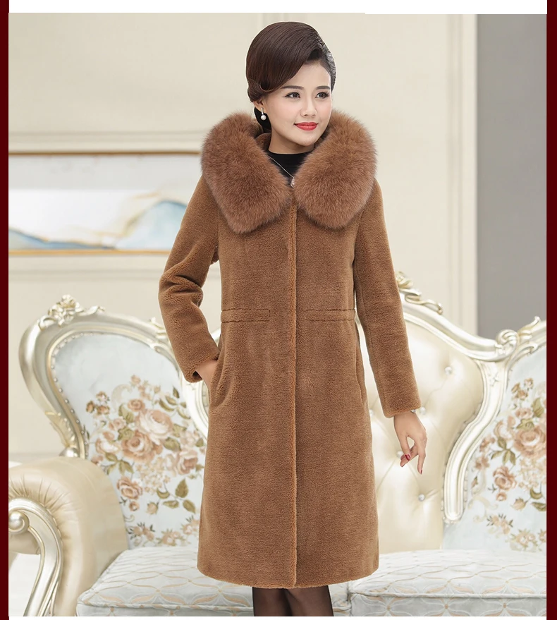 PUDI C306303, Женское зимнее классическое пальто из натуральной шерсти, теплая куртка с воротником из натурального Лисьего меха, женское длинное пальто