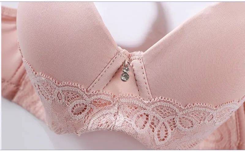 Lace Bra, Thick Cup Gathers Up, Adjustable Type, Underwire Smooth Bra, Collects The Side Milk