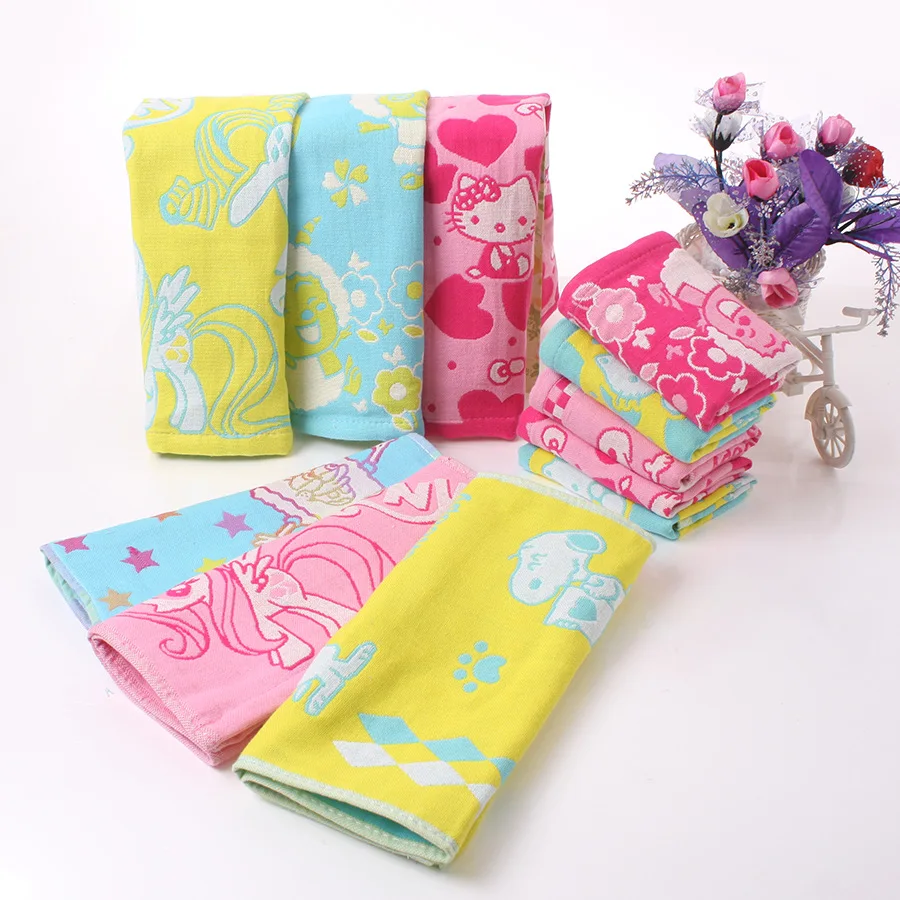 

2019 New Style Pure Cotton Towel Three Layer Fabric Children Bibs Gaoyang Jacquard Commodity Towel