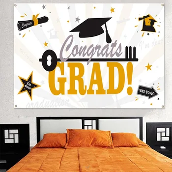 

Hanging Banner Outdoor Indoor Durable Door Wall Polyester Home Front Party Graduation Decoration Porch Sign Class Of 2020 2019
