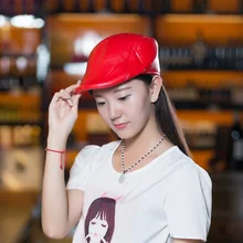 Весенне-осенняя шапка из искусственной кожи, корейский стиль, светильник, берет для мужчин, шапка для девочек, зимний стиль, Кожаная шапка для Крикета