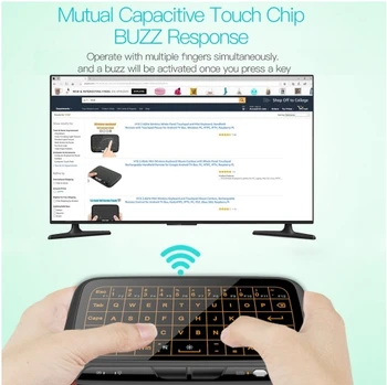 

H18+ 2.4GHz Full Touchpad Wireless Backlight QWERT Keyboard Finger Touchpad