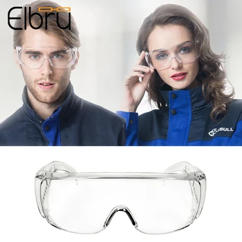 

Elbru Transparent Protective Glasses Safety Goggles Anti-Splash Wind-Proof Work Safety Glasses For Industrial Research Cycling