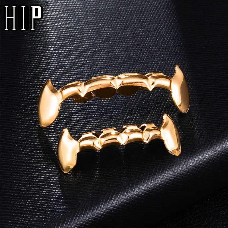 

Hip Hop 4 Colors 6/6 1Set Fang Half Teeth Grills Dracula Vampire Teeth Grills Top & Bottom Clown Grills For Men Rapper Jewelry