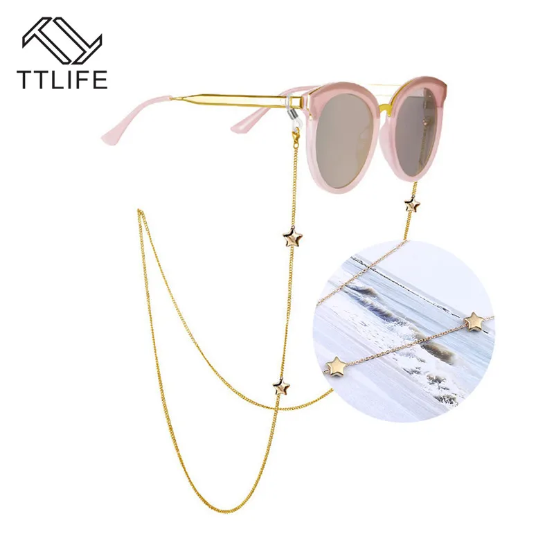 

TTLIFE Fashion Womens Penadant Eyeglass Chains Hollow Star Sunglasses Reading Glasses Chain Eyewears Cord Holder Neck Strap Rope