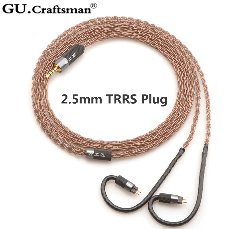 GUCraftsman 6n occ медь 0 78 мм 2Pin 64 аудио a12t/u12 TIA Fourte ориолус re2000 Legend X LCDi4 VE8 кабель для