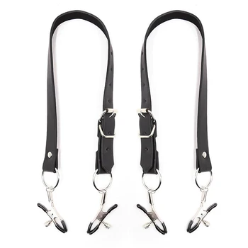 BDSM Pussy Open Labia Spreader Straps Clitors Clamps onto Clitors Gynecological Roleplay Bondage Restraint Wrap Adult Sex Toys 6