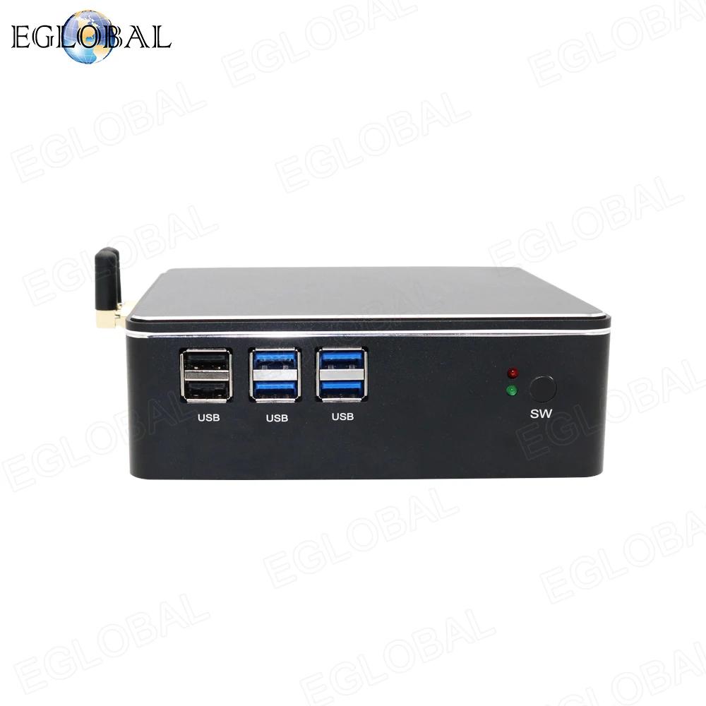 Eglobal F2 Core i5 7200U I7 6567U вентилятор мини ПК Windows 10 HDMI VGA двойной дисплей HTPC мини компьютер I3 7167U ТВ коробка ПК настольный