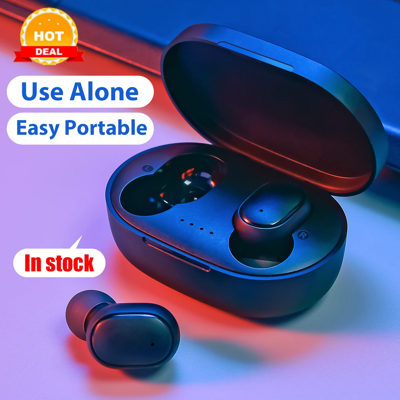 

In-Ear Wireless Earbuds PK Redmi Airdots Wireless Earphone Voice control Bluetooth 5.0 Headsets Noise reduction Earplug TWS