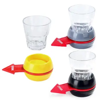 

2 Pcs Funny Rotatable Shot Spinner Spin The Shot Drinking Game Supplies Gifts Party Props Home Decor