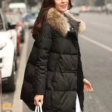 Новая мода, женские парки с хлопковой подкладкой, с воротником из меха енота, с капюшоном, женская теплая парка, белый, серый, черный, зеленый, розовый, 5xl