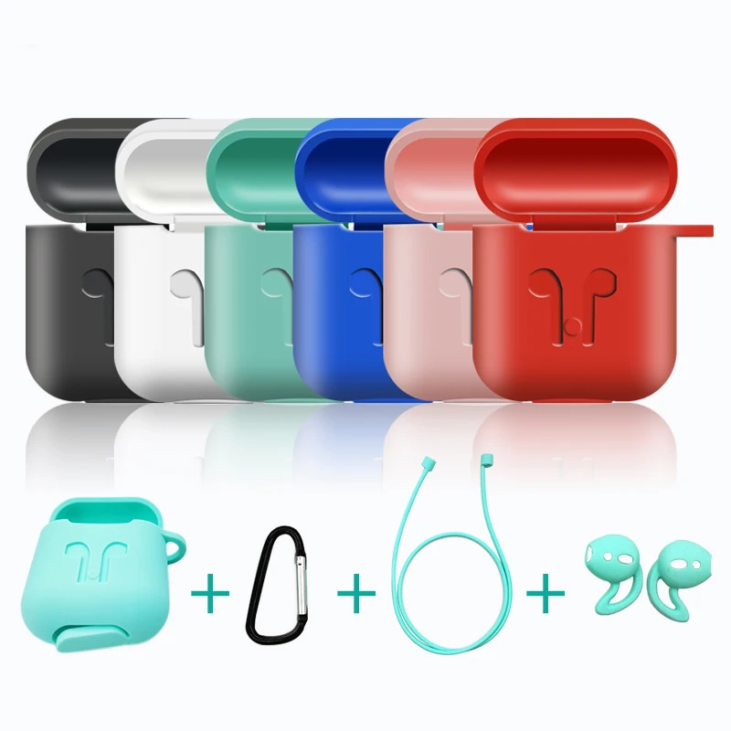 

for AirPods Case Protective Silicone Cover Case Shockproof Earpods Case for Apple Headphone for Airpod Case Charger Accessories