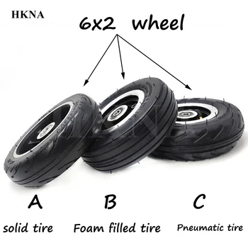 

6 Inch 6x2 Wheels Pneumatic Inner Tube Outer Tyre Solid Tires Wheel for Mini Electric Scooter Chair Truck F0 Trolley Cart