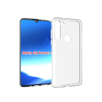 

100pcs/lot transparent smooth Soft TPU Cover Case for Motorola Moto G8 Power