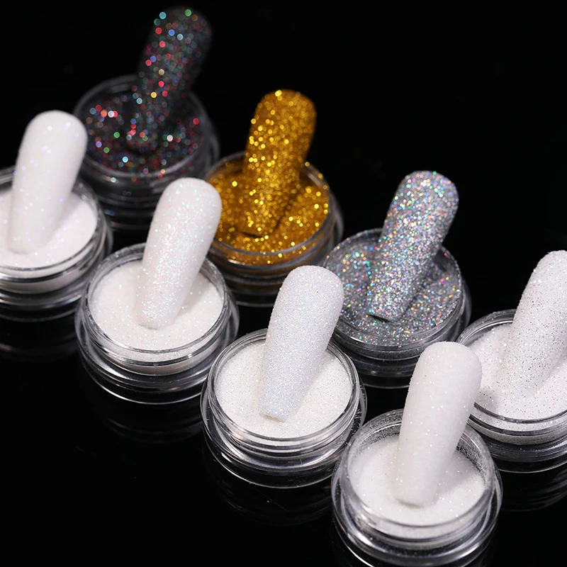 Silver Gray Black White Gradient Shiny Nail Glitter Powder Sparkly Art Chrome Pigment Dust DIY Decoration | Красота и здоровье