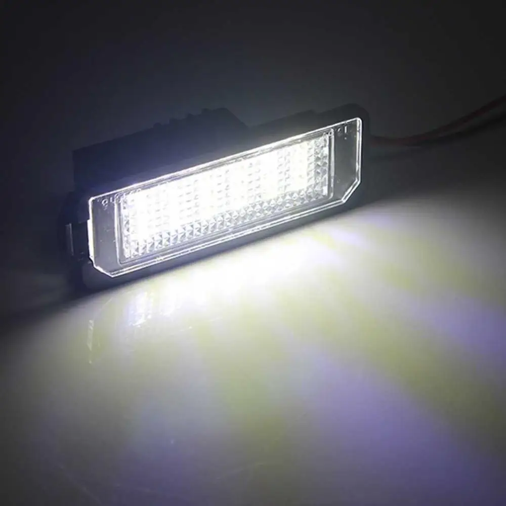 2 шт. без ошибок 18SMD светодиодный номерной знак освещение для VW Volkswagen GOLF MK 4/5/6/7 Passat