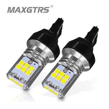 

2x T20 7440 W21W Car Tail Led Light 3030 Chip Auto Brake Reverse Lamp Turn Signal Rear Parking Bulbs DRL Strobe Flash Hyper