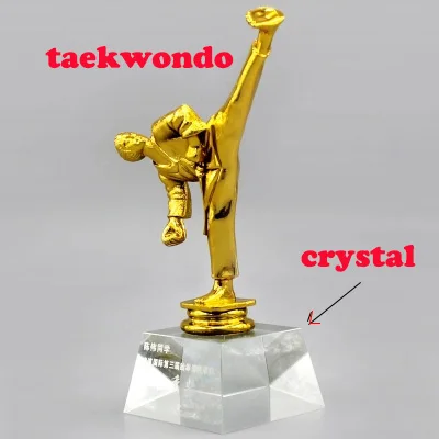 Горячая Распродажа хрустальный Кубок тхэквондо приз TKD трофей соревнование