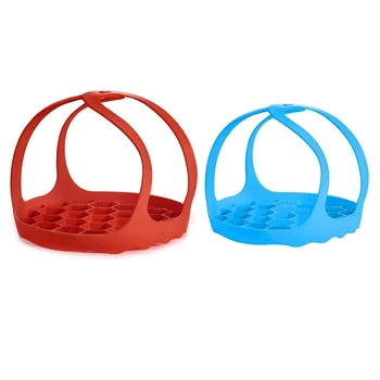 

2 PCS Pressure Cooker Sling, Bakeware Sling Lifter BPA-Free Silicone Egg Steamer Rack Anti-Scalding Steamer Insert
