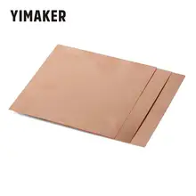 YIMAKER 1 шт. 1,5 мм* 100 мм* 100 мм 99.9% чистая медная листовая пластина гильотинная огранка металлический медный лист для DIY