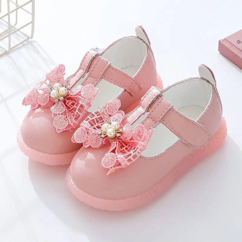 De los niños de la moda Zapatos casuales zapatos planos zapatos de la boda de las niñas zapatos de princesa de cuero suave zapatos de niñas zapatos de fiesta tamaño 23-32