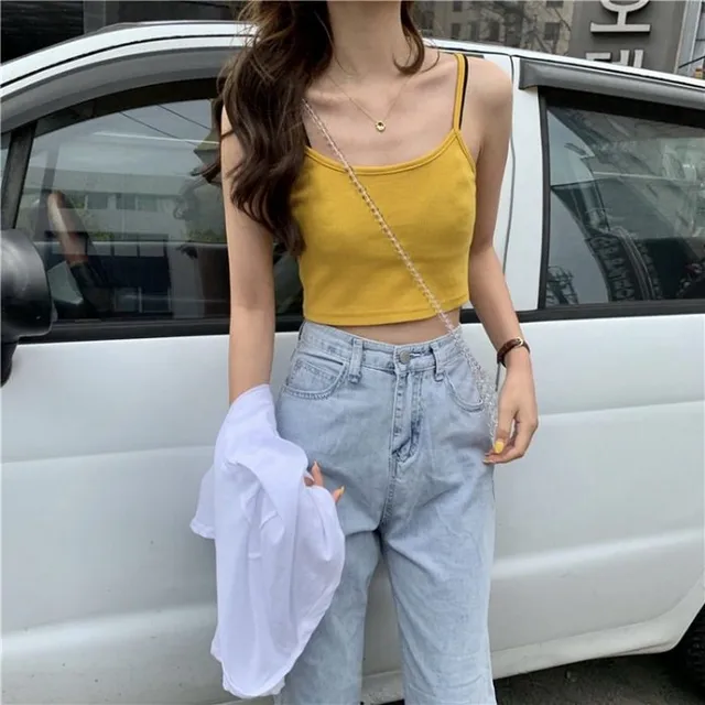 Solid Sexy Tank Top Camis Club Outfits 