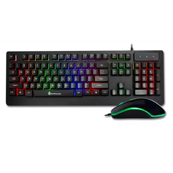 

Eighteen Crossing D680 Suspension Backlit Keyboard Colorful Shining Wired Game Keyboard Mouse Suit Lol