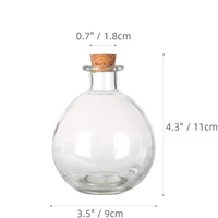 250ML Round Glass Spherical Bottles with Corks Large Bottles for Costume Props, Bath Salts, DIY Crafts & Decorative Bottles 2