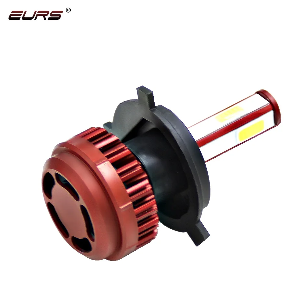 EURS(TM) 2pcs led buld accessorier IP65 8000lm красный головной убор H1 H4 H7 9005 9006 80W 12v R7 система