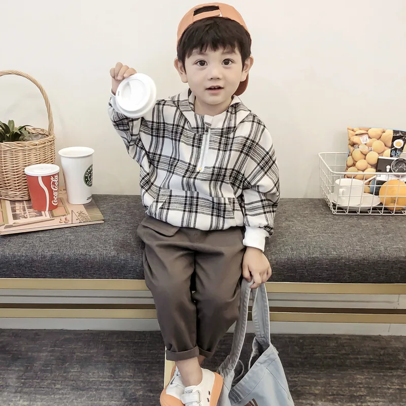 

BOY'S Coat Spring And Autumn Western Style Fashion 3 Years Old Baby Clothes 4 Small CHILDREN'S Autumn Clothing 6 Hooded 7 Boy Pl