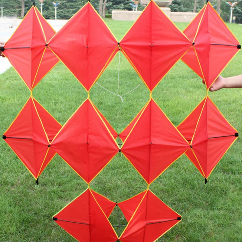 Professional 160cm Power Single Ten Diamonds Kite Red Diamonds Kites For Adult Children Flying Tools Beach kite flying