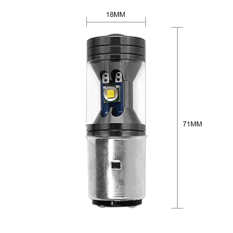 Racbox H4 H6 P15D BA20D мини светодиодная фара для мотоцикла 1200LM Hi/Low Beam 6000K белый супер