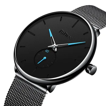 

BIDEN Stainless Steel Quartz Watch Men Luxury Brand Waterproof Business Wrist Watch for Men Clock Male Relojes Hombre