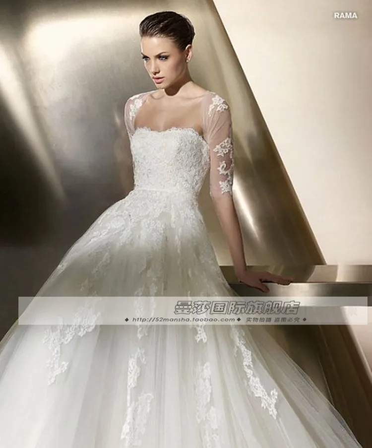 Горячая Сексуальная vestido de noiva костюм трапециевидные Рукава Кружевная аппликация длинное свадебное платье платья для матери невесты