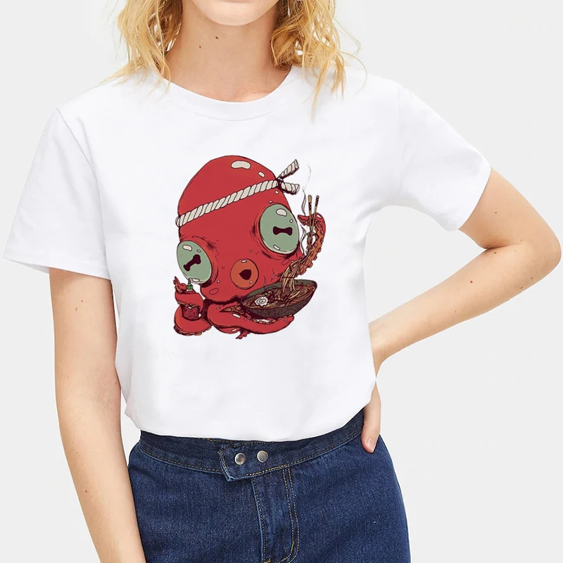 

Lychee Casual Loose Food Print Summer Women T-shirt Top Tees Short Sleeve White Women T-shirts Crew Neck Lady T Shirt Top Tees