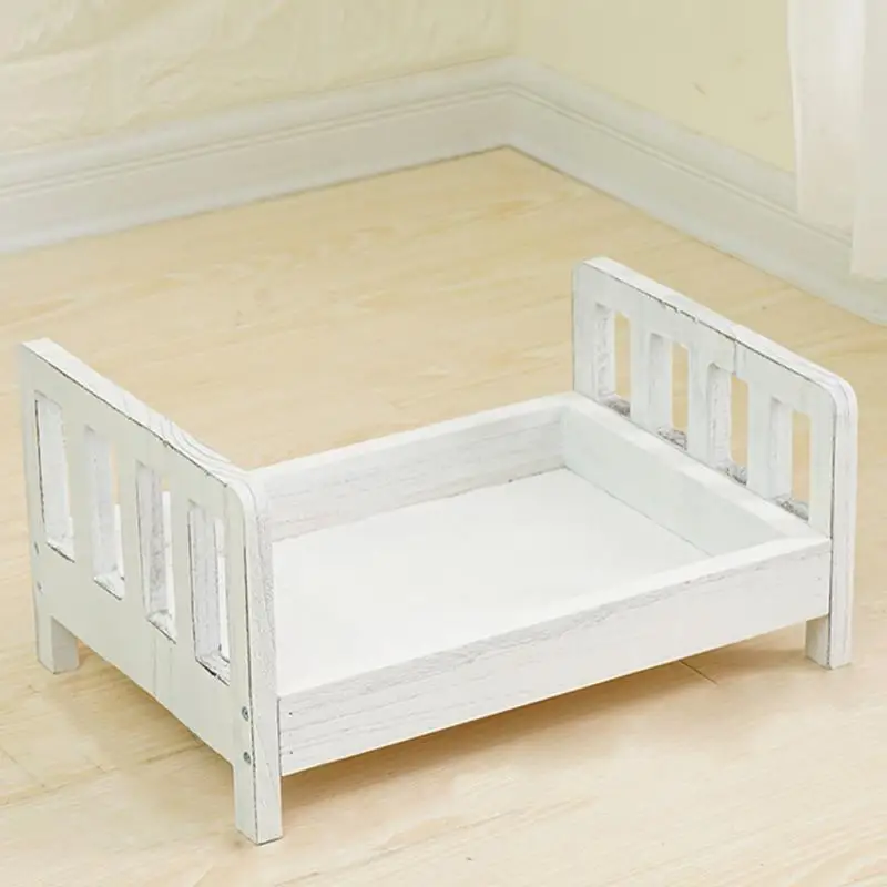 Baby wooden bed photo shooting detachable portable background studio props baby care travel cradle photography composition gifts