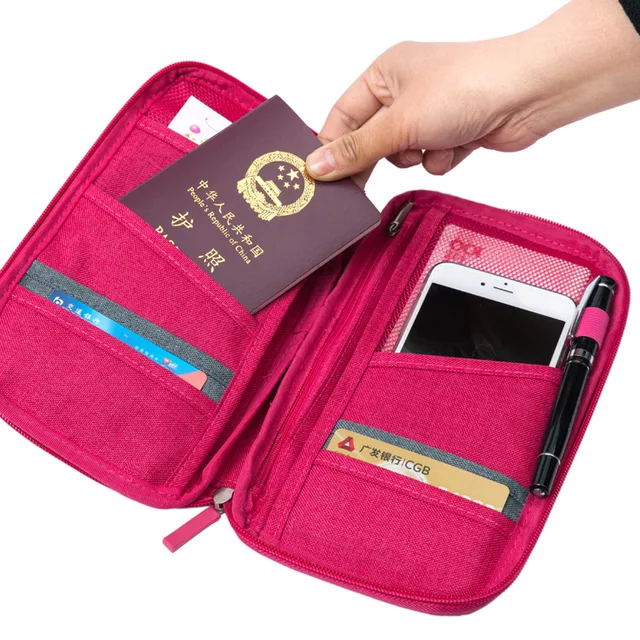 Women Travel Organizer Passport Holder Card Package Credit Card Holder Wallet Document Package Fashion Multi Pockets Card Pack 5