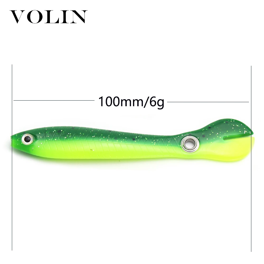 2022 Luya Soft Bait 100mm 6g Artificial Soft Loach Lure Fishing T-tail Best US