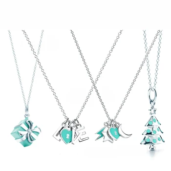 

High Quality 1:1 TTFF 925 Sterling Silver Christmas Tree Necklace Jewerly Original Design Model Exquisite Craftsmanship.
