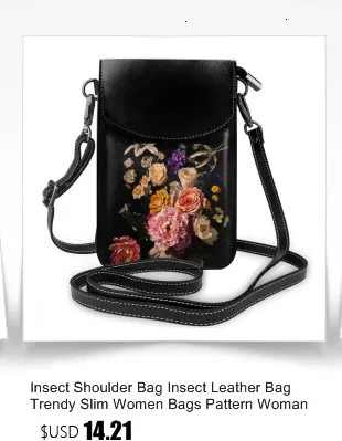 Сумка на плечо от насекомых, кожаная сумка, трендовая тонкая женская сумка с узором, Женский кошелек для студента высокого качества
